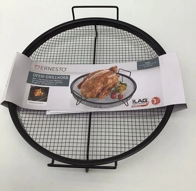 Grillkorb Grillgitter fettarm Backofen Heißluftgaren 32.6x22.7x 7.7cm (LxBxH) - Bild 1 von 2