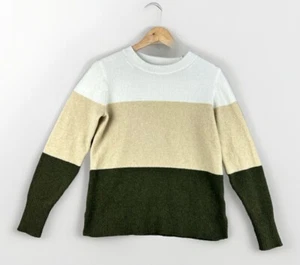 J. Crew Sweater Women's Size Small Colorblock Wool Blend Preppy Striped - Picture 1 of 9