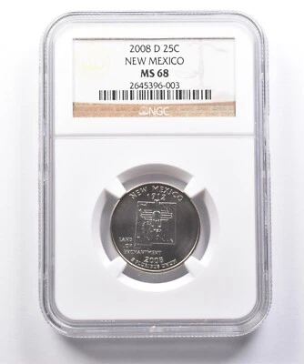 2008-D Washington State Quarter New Mexico MS68 NGC *7319 - Image 1 of 3