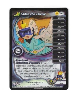 Dragon Ball Z TCG Videl The Heroic Unlimited Foil DBZ CCG Score 89 Kid Buu Saga - Image 1 of 2