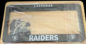 Las Vegas Raiders Car Tag holder plate 12” X 6.5” NIP WITH HARDWARE - Picture 1 of 8
