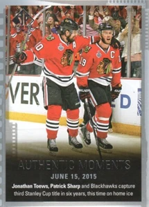 2015-16 SP Authentic Hockey #159 Jonathan Toews/Patrick Sharp AM - Picture 1 of 2