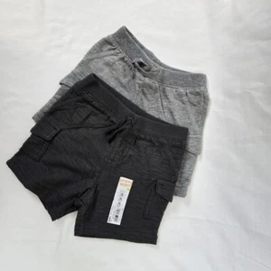 Jumping Beans Jungen dunkel hellgrau Freizeit Sommer Cargo Shorts 2er Pack 18M neu - Bild 1 von 6