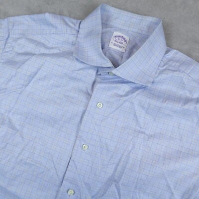 VTG Brooks Brothers Shirt Men 16/35 Italy Woven Egypt Cotton Button Up USA Made - Image 1 of 4