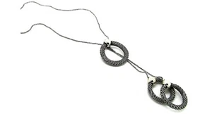 Unisex snake chain long necklace quality costume jewellery by Viennois - Picture 1 of 5