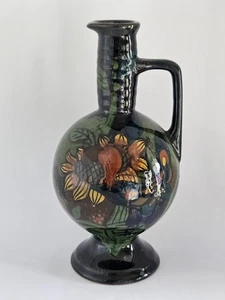 Antica ceramica Gouda Holland dipinta a mano artista firmata rara - Foto 1 di 8