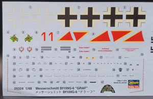 Hasegawa | No. 09324 | 1:48 Messerschmitt Bf109G-6 'Graf' Decals - Picture 1 of 1