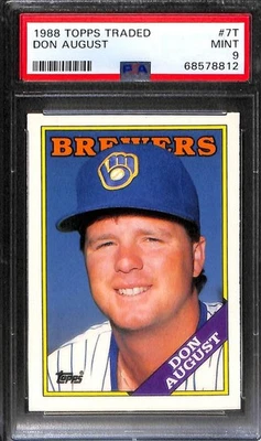 1988 TOPPS TRADED #7T Don August PSA 9 Mint 68578812  - Image 1 of 3