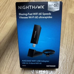 NETGEAR Nighthawk A300 Tri-Band WiFi6E Bezprzewodowy adapter USB USB USB 3.0 Fast 6 biegów - Zdjęcie 1 z 8
