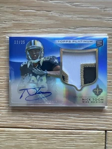 2012 Topps Platinum #123 Nick Toon RPA Blue Refractor /25 - Picture 1 of 2