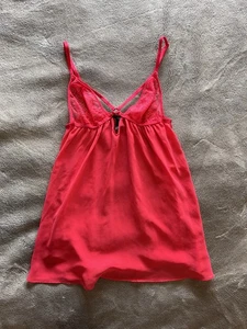 VICTORIA’S SECRET Vintage Sexy Red Sheer Babydoll Lingerie Dress Sz S EUC - Picture 1 of 8