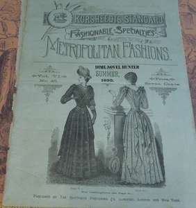 1890 SOMMER BUTTERICK METROPOLITAN ANTIK MODE SCHNITTMUSTER KATALOG RAR - Bild 1 von 4