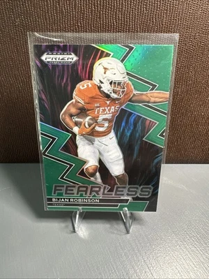 2023 Panini Prizm Draft Picks - Fearless Green Prizm #F-21 Bijan Robinson Rookie - Image 1 of 2