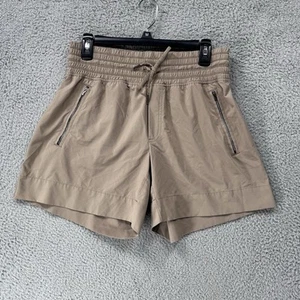 Athleta Women’s Tan Camden Shorts Size 8 Tall Zipper Pocket Drawstring A0 - Picture 1 of 7