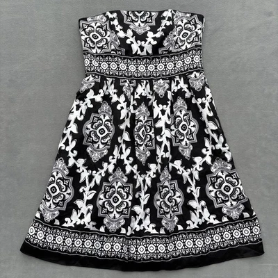 WHITE HOUSE | BLACK MARKET - Vestido halter de seda para mujer - Talla 6 negro 100 % seda Foto 1 de 4