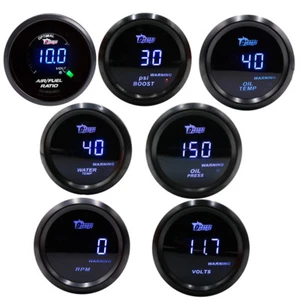 2"52mm Car Digital Boost Water Oil Temp Volt Air/Fuel Ratio Gauge Meter Blue LED - Picture 1 of 12