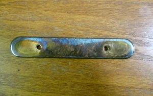 Amerock 63871 Nicely Tarnished Dark Brass Pull Handle Backplate 3" Centers Vtg - Picture 1 of 13