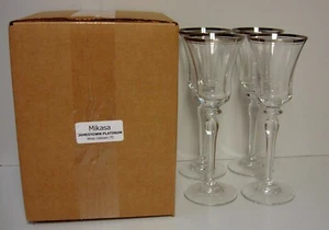 Mikasa Kristall JAMESTOWN (PLATIN) Weingläser VERKAUFT IM 4er Set - Bild 1 von 4