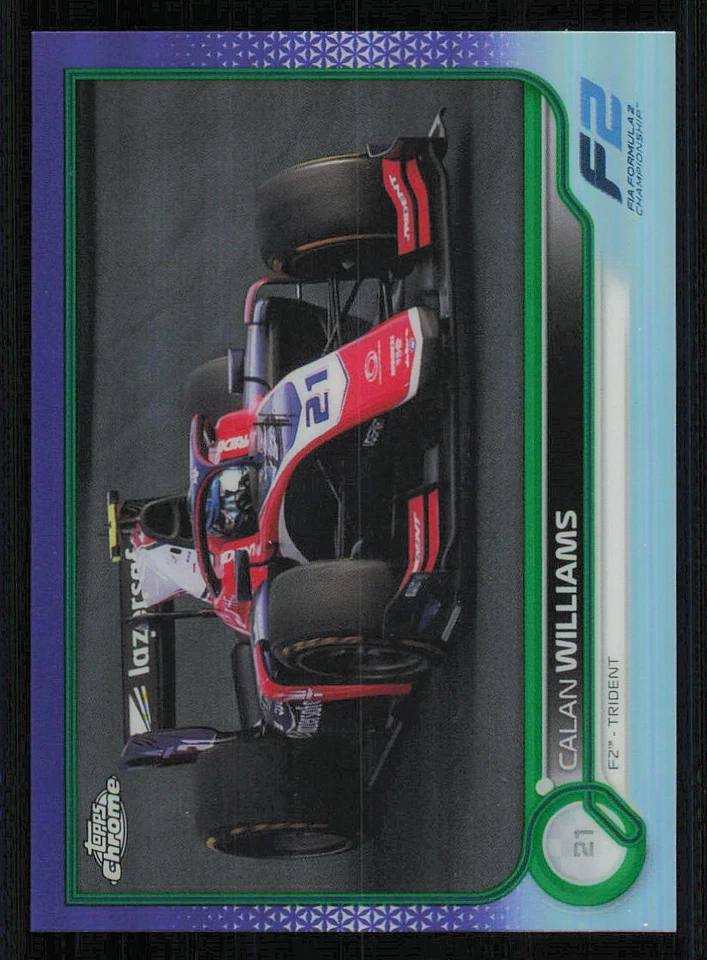 2022 Topps Chrome Formula 1 Purple Refractors #146 Calan Williams CAR - Image 1 of 2