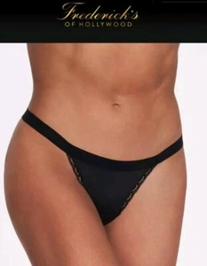 Frederick's Of Hollywood Plus Size Kira Lace Trim Thong V String NWT - Picture 1 of 2