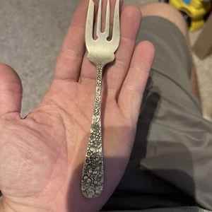 Stieff Rose Sterling Silver Salad Fork - 6" - Picture 1 of 5