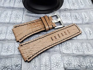 26mm/24mm Shark Leather Watch Band Exotic Leather Minimalist Design Bespoke - Picture 1 of 9