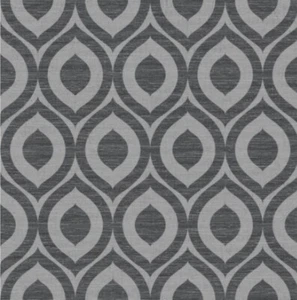 Crown Black Rimini Wallpaper M1161 - Picture 1 of 2