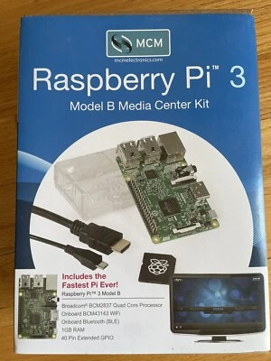 Raspberry Pi 3 Model 3 Media Center Kit In Box, Works, Wifi, Bluetooth - Image 1 of 4