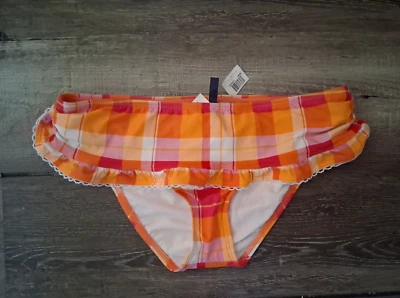 NEW Tommy Hilfiger Plaid Skirted Bikini Bottom Swimsuit Medium 12 - Image 1 of 4