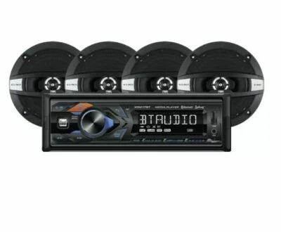 DUAL XDM17SPK4 Car Stereo Bluetooth USB MP3 Siri/Google Assist & 4 speaker 6.5" - Image 1 of 4
