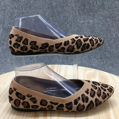 A New Day Zapatos Mujer 8 Claire Estampado Animal Tejido Sin Cordones Ballet Planos Marrón Foto 1 de 4