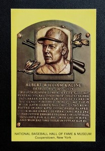 Al Kaline 1998 Hall of Fame Plaque Postcard 