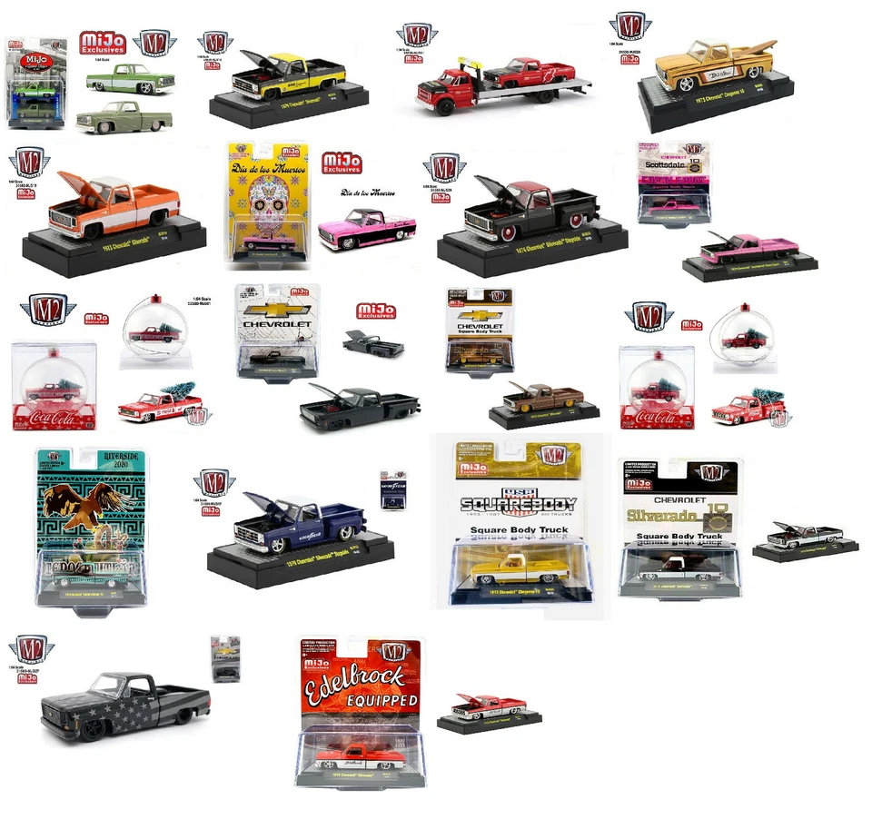 M2 Machines 1:64 Chevrolet Silverado SquareBody Square Body Truck Fleetside MIJO - Image 1 of 1