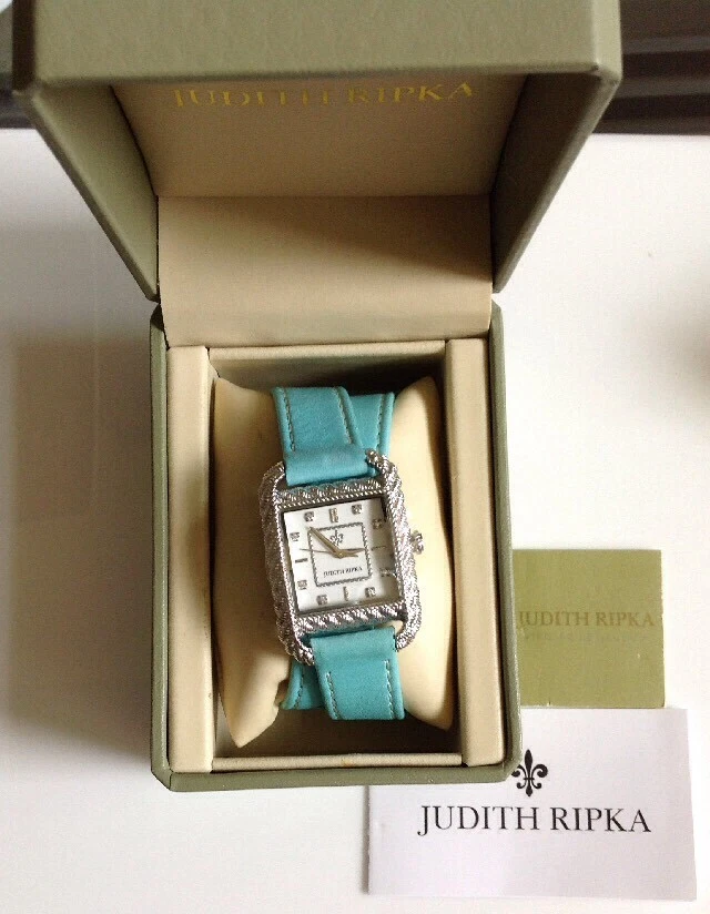 Judith Ripka Double Wrap Leather Strap Watch in TURQUOISE - Image 1 of 4