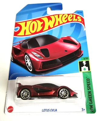 Hot Wheels Lotus Evija  #84 2023 HW Green Speed Super Treasure Hunt w protector - Image 1 of 3