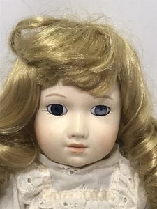 Muñeca de cerámica de 16" de colección brazos de cabeza piernas cuerpo relleno vidrio para el cabello ojos - Imagen 1 de 12