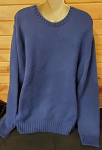 Suéter tejido grande Polo Ralph Lauren 100 % algodón azul marino precio de venta sugerido por el fabricante 125 USD - Imagen 1 de 6