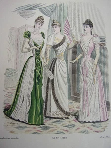 7/ GRAVURE DE MODE 1890 Grand format 36x26 - Picture 1 of 2