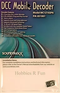 Soundtraxx 851001 MC1Z102P6 Mobile decoder for Z & N scale Locos - Bild 1 von 3
