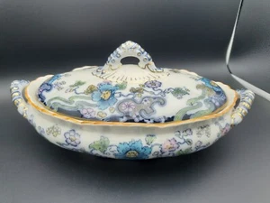 Antiguo puré de verduras victoriano Late Mayers Losol Ware Tokio con tapa 25 cm - Imagen 1 de 12