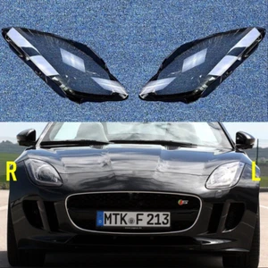 Pair Headlight Clear Lens Cover Headlamp Shell +Glue For Jaguar F-TYPE 2014-2020 - Bild 1 von 22