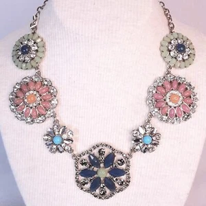 Susan Graver Floral Rhinestone Necklace - Picture 1 of 18