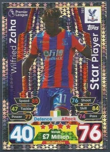 TOPPS MATCH ATTAX 2017-18- #101-CRYSTAL PALACE-WILFRIED ZAHA-STAR PLAYER-FOIL - Picture 1 of 1