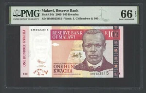 Malawi 100 Kwacha 2009 P54b Uncirculated Graded 66 - Picture 1 of 2