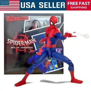 Spider-Man Action Figure Peter Parker Into The Spider Verse Toy Gift With Box US - Picture 1 of 24