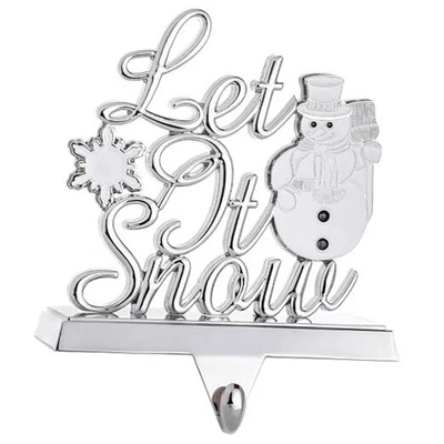  Soporte para Medias - Let It Snow Navidad Medias Colgador para Abrigo - Metal  Foto 1 de 4