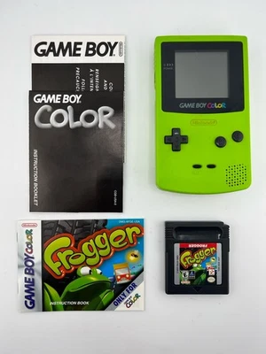 Nintendo Game Boy Color Kiwi Lime Green (CGB-001) Manual & Frogger Working! - Image 1 of 4