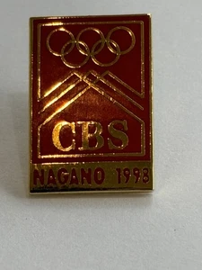 1998 Commemorative Olympic Japan Nagano CBS Pin Rare - Picture 1 of 3