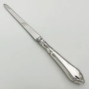 VINTAGE LETTER OPENER STERLING SILVER HANDLED STAINLESS STEEL 9½ Inches - Picture 1 of 5