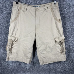 Pantalones Cortos de Carga Ecko Unltd Para Hombre 32 (34 Actuales) Caqui Beige Sueltos Calce Suelto Bolsillos - Imagen 1 de 10